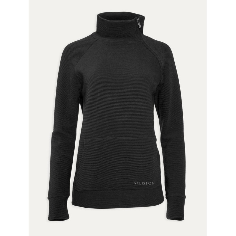 Peloton Rib Side Zip Sweatshirt in Black (M)